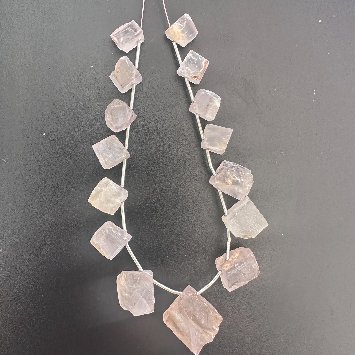Quartz rough stones with 0.5mm bead holes, ideal for wire wrapping and secure stringing.