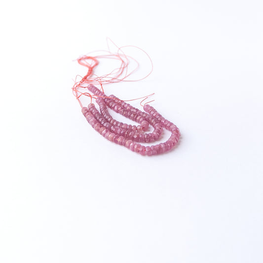 Genuine Ruby stone beads showcasing vivid colour, fine faceting and premium handmade jewellery quality.