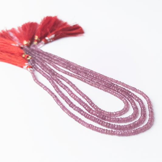 Genuine Ruby gemstone beads showcasing rich colour and shine, perfect for premium jewellery design projects.