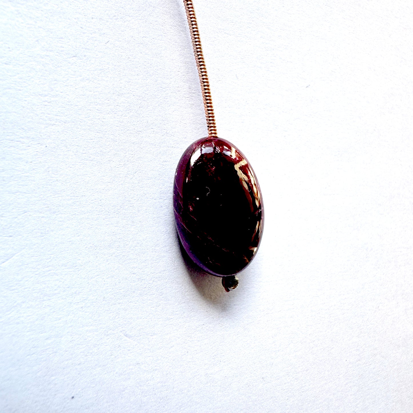 Single Ruby bead with 0.5mm hole, ideal for pendants and statement jewellery.