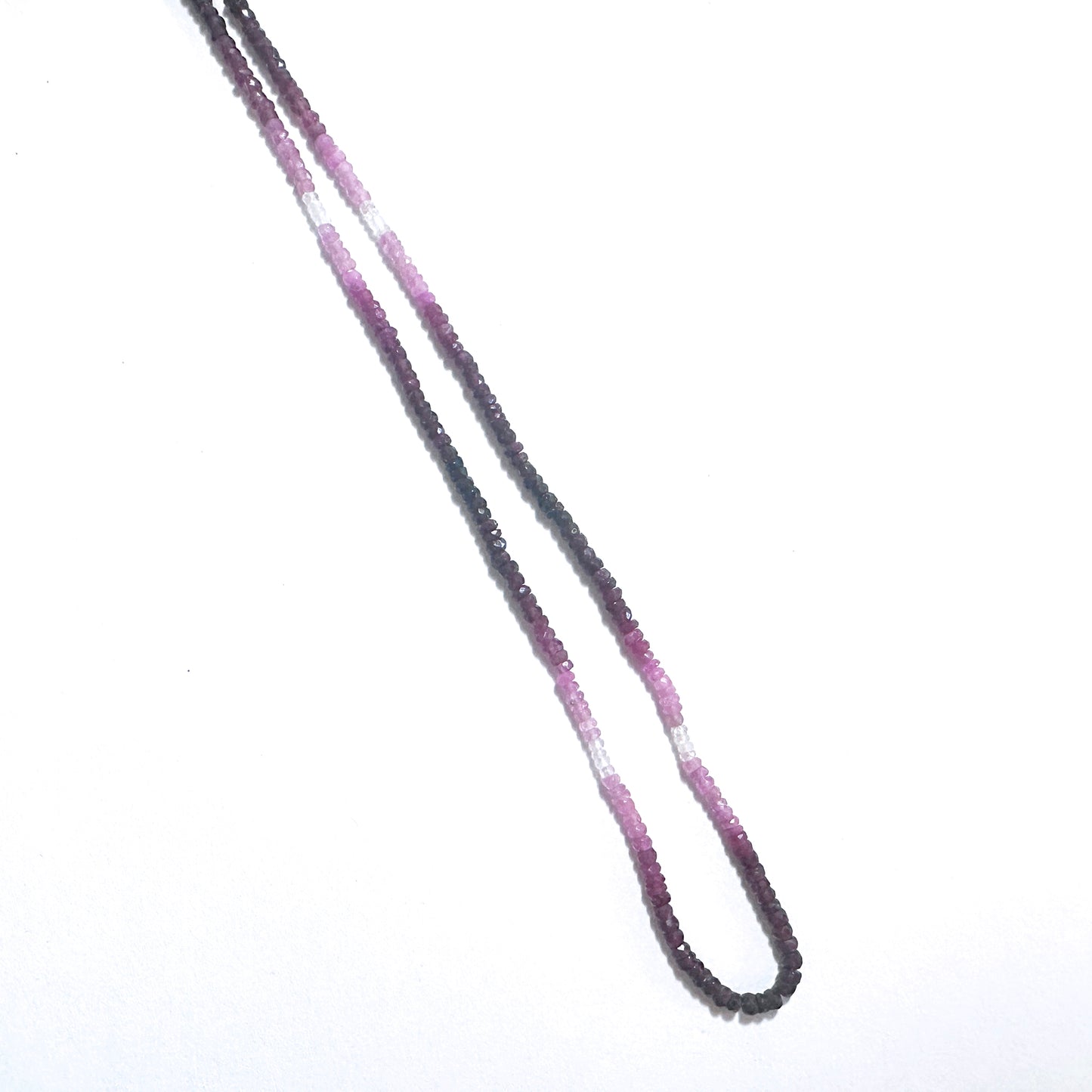 Premium shaded ruby beads in rondelle cut with radiant shine and elegant colour gradient.