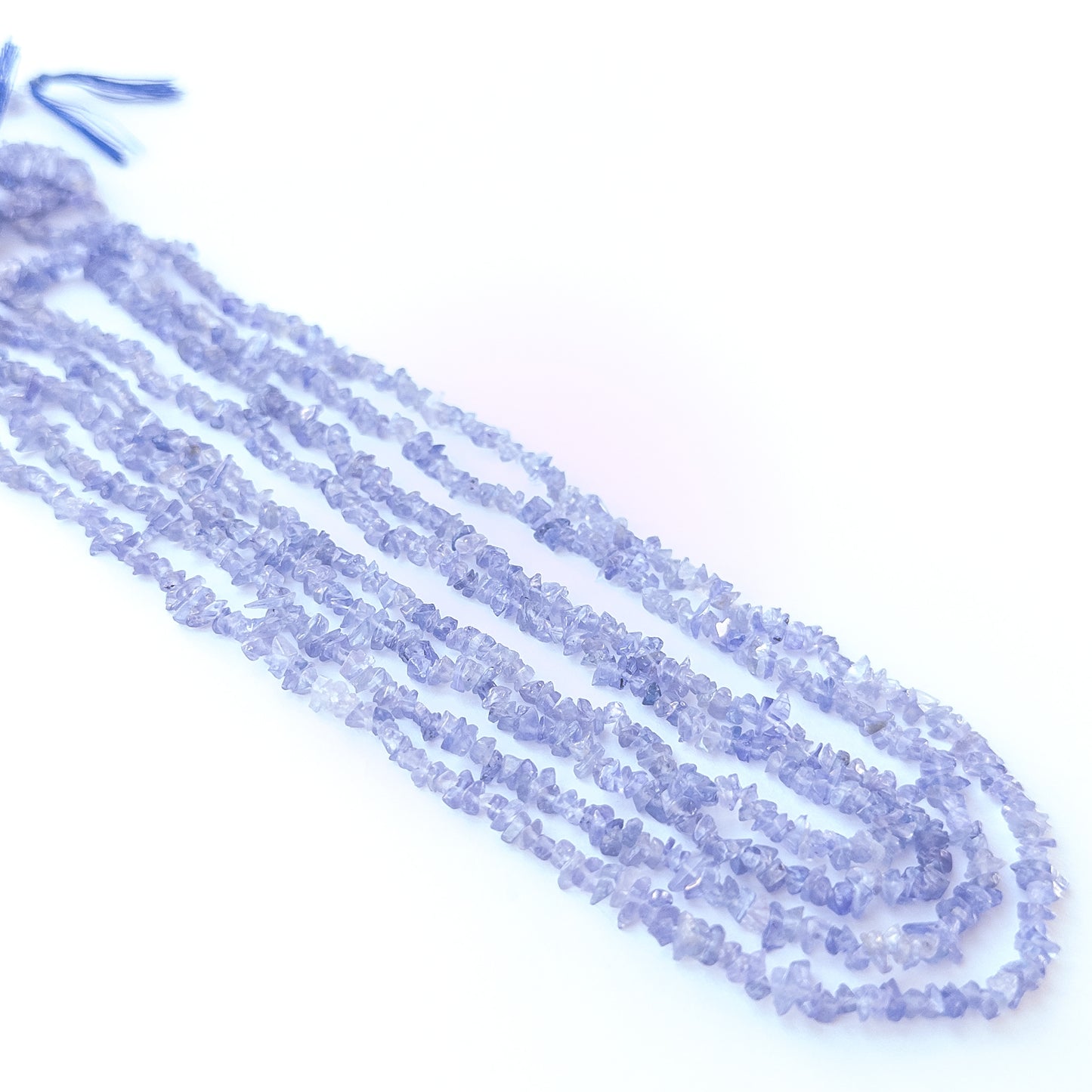 High‑quality Tanzanite chip beads with radiant lavender‑blue colour perfect for gemstone bead jewellery making.