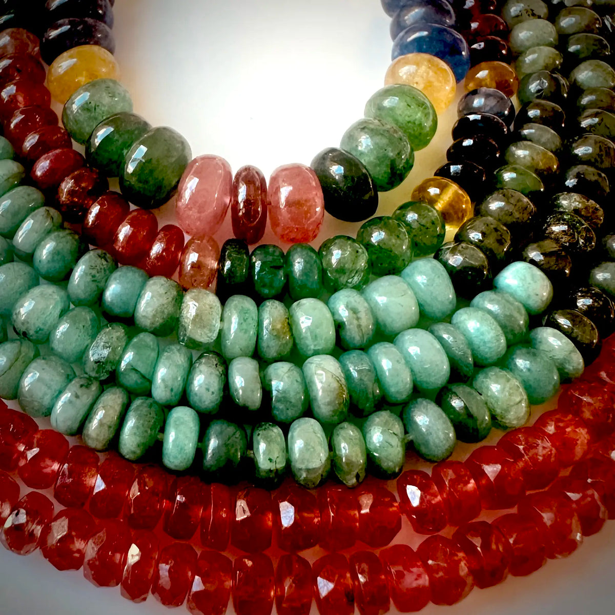 Gemstone Beads  - Rondelles & Wheels