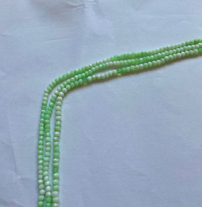 Chrysoprase | Faceted Rondelle | 4.0-4.5mm Bead Size | 32cm Strand Length