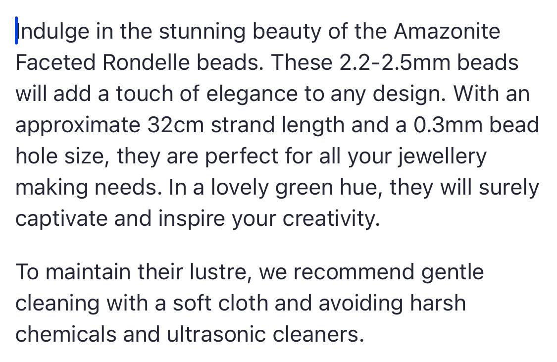 Amazonite | Faceted Rondelle | 2.2-2.5mm Bead Size | 32cm Strand Length