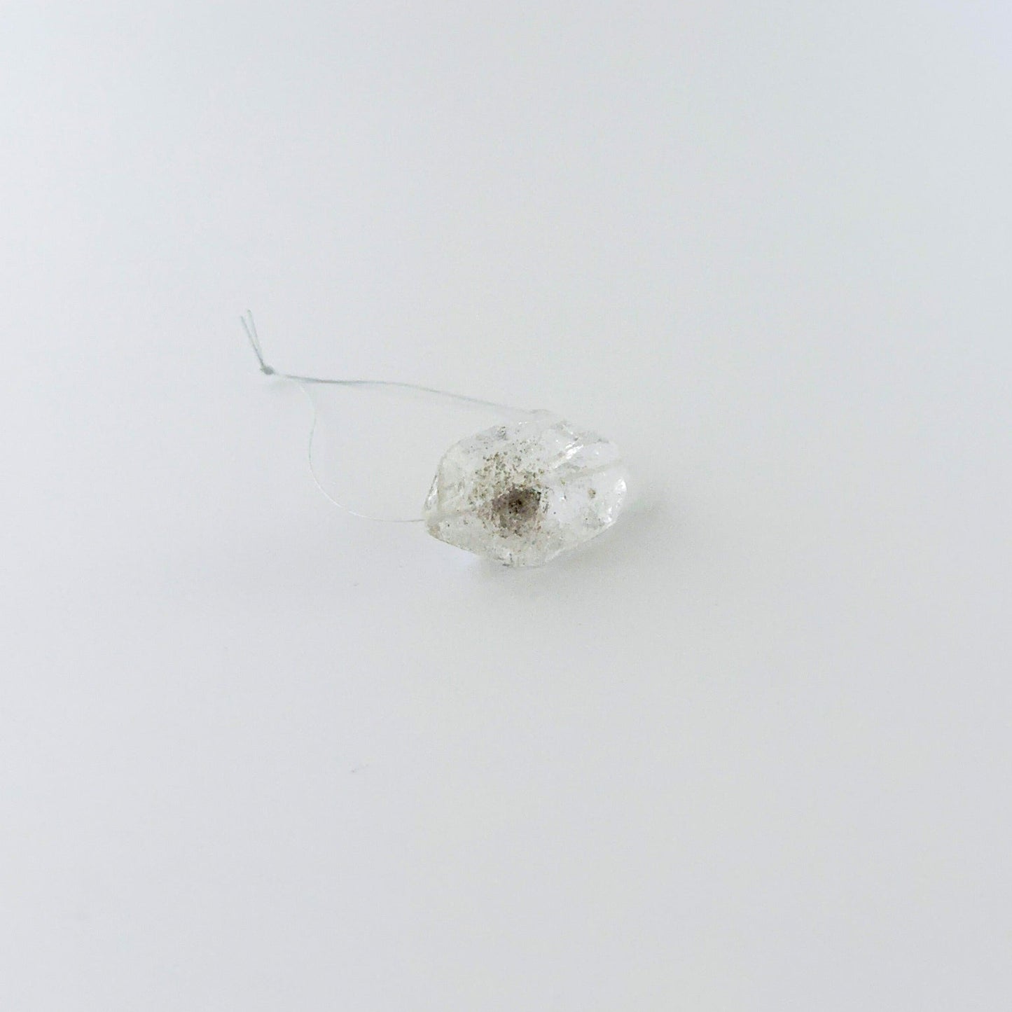 Herkimer Diamond with natural crystal shape and top drilled hole for creative jewellery designs