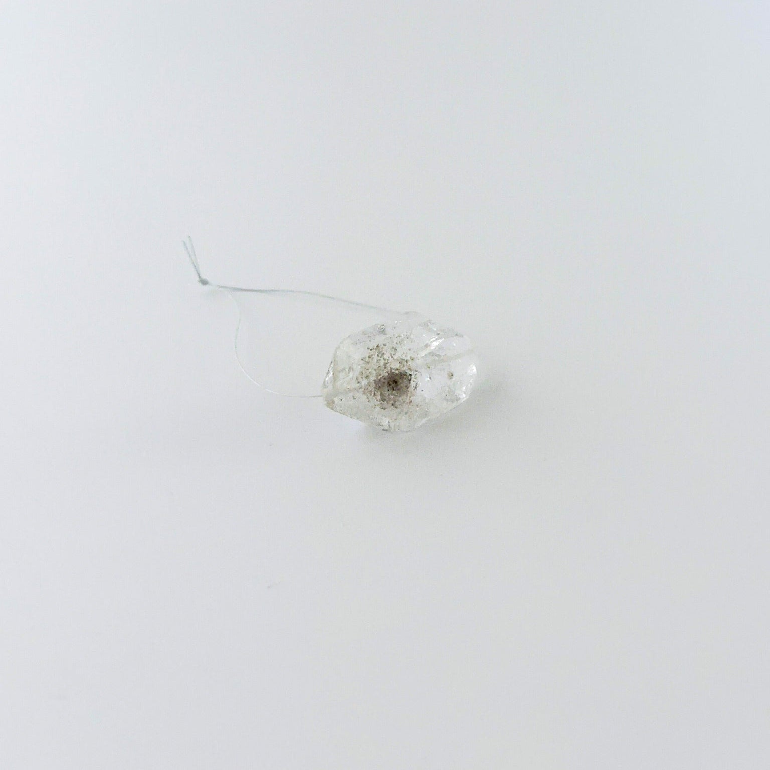 Herkimer Diamond with natural crystal shape and top drilled hole for creative jewellery designs