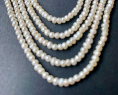 Freshwater Rondelle Pearls | 3mm Bead Size | 40cm Strand Length