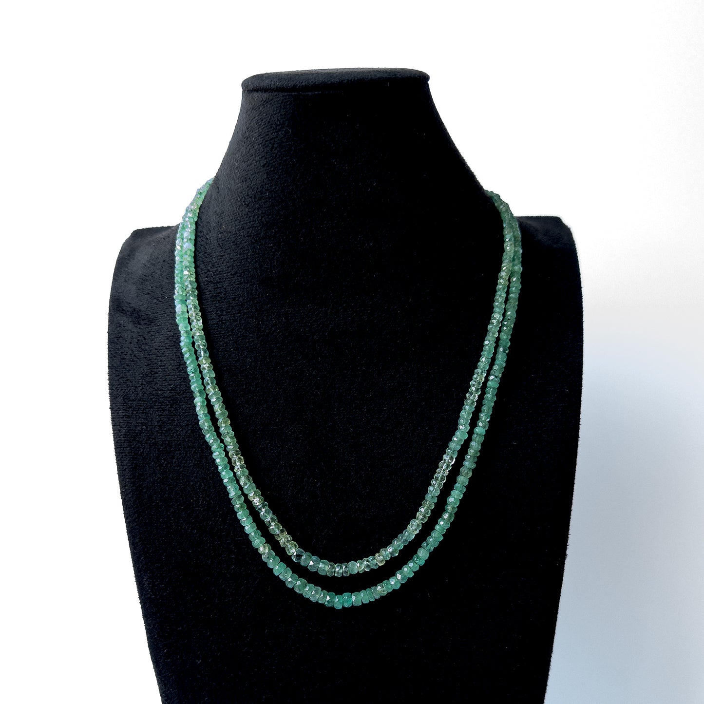 Authentic Beryl stone beads with sparkling faceted rondelle finish, perfect for elegant handmade jewellery components.