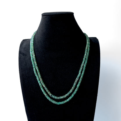 Authentic Beryl stone beads with sparkling faceted rondelle finish, perfect for elegant handmade jewellery components.