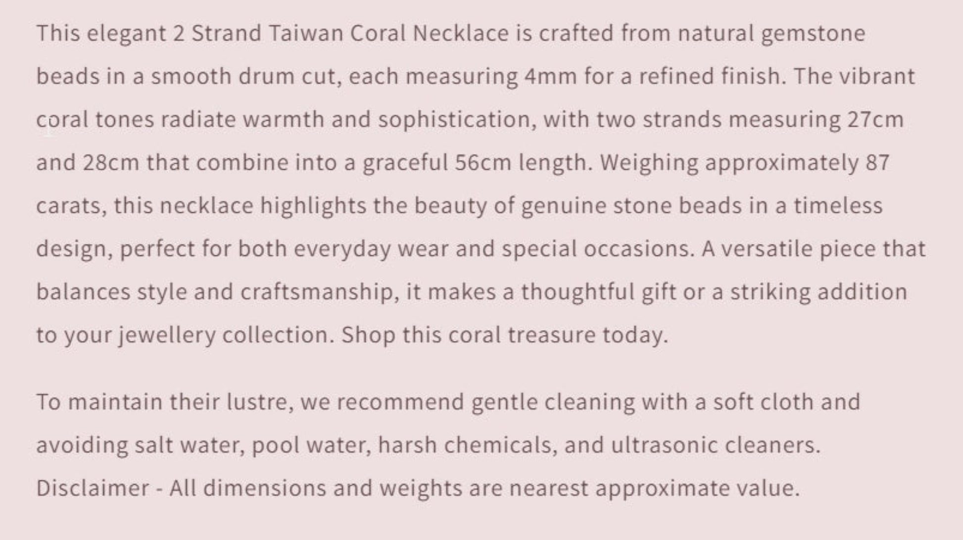 Text describing the product details of the gemstone beads , as seen on the Australian owned and trusted bead supplier, Melbourne Gemstone Beads.
