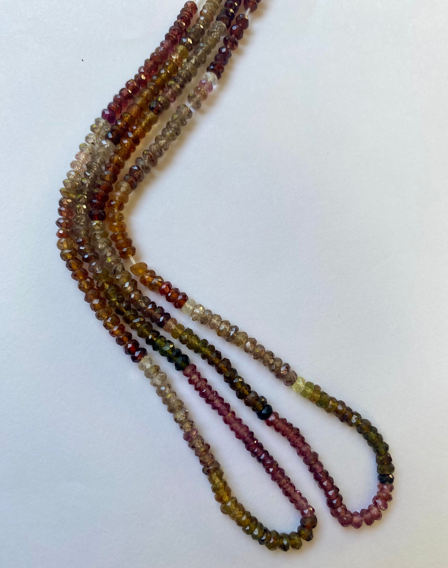 Faceted Tourmaline | 3.5-4mm Bead Size | 34cms Strand Length