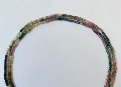 Tourmaline | Smooth Spheres | 2mm Bead Size | 35cm Strand Length | 215 Beads