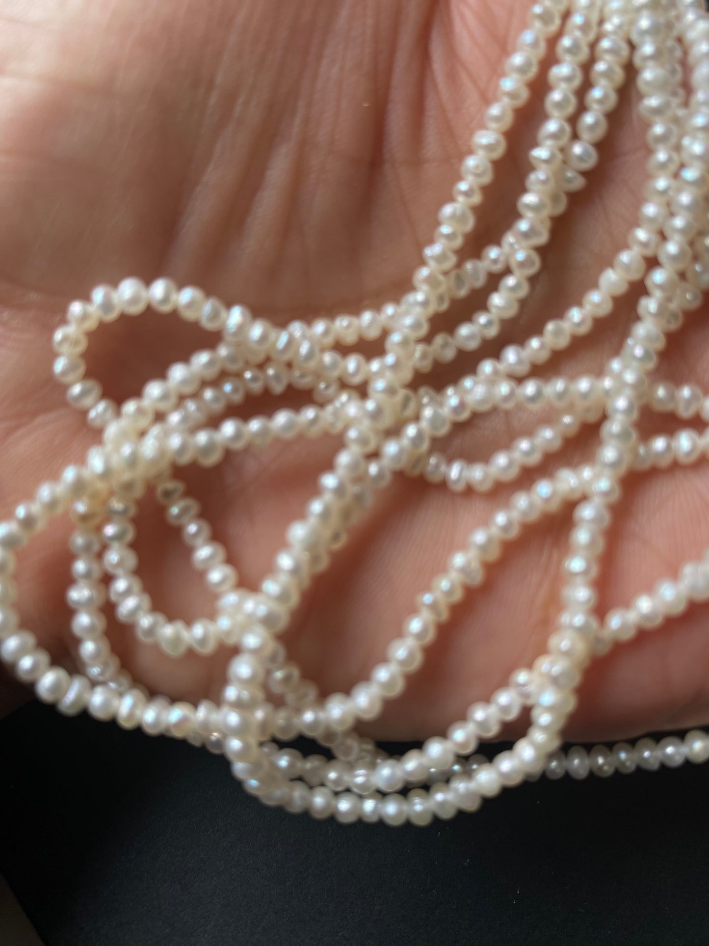 Freshwater Rondelle Pearls | 3mm Bead Size | 40cm Strand Length