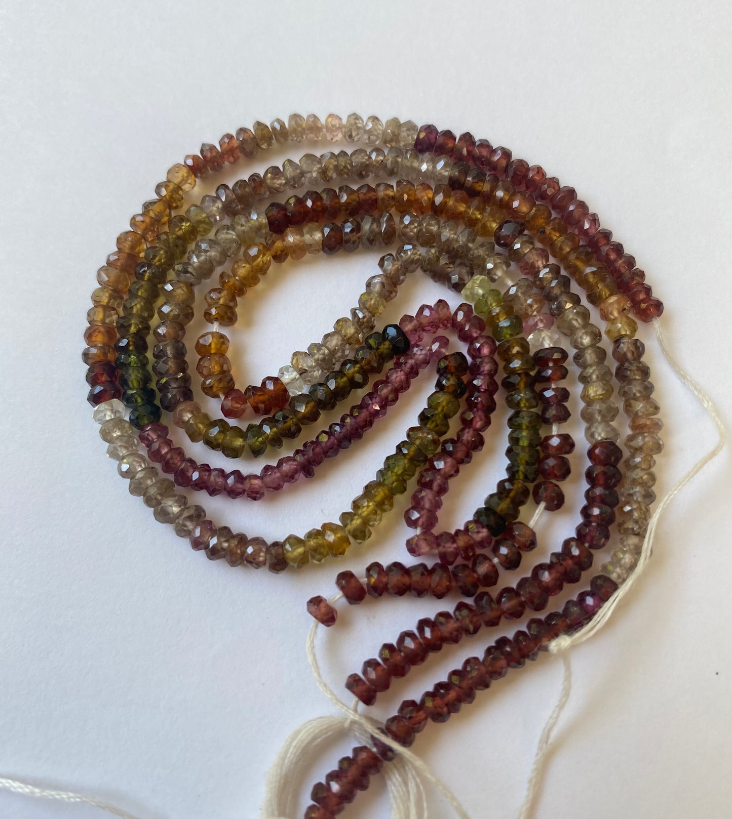 Faceted Tourmaline | 3.5-4mm Bead Size | 34cms Strand Length