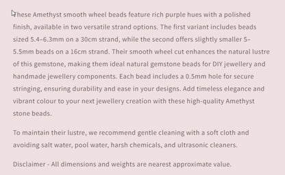 Text describing the product details of the gemstone beads , as seen on the Australian owned and trusted bead supplier, Melbourne Gemstone Beads.