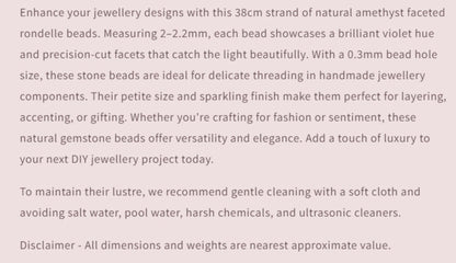 Text describing the product details of the gemstone beads , as seen on the Australian owned and trusted bead supplier, Melbourne Gemstone Beads.