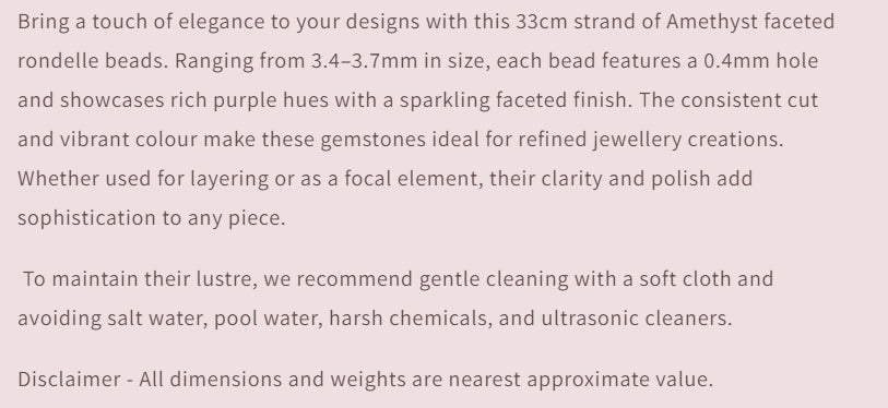 Text describing the product details of the gemstone beads , as seen on the Australian owned Melbourne Gemstone Beads shop.