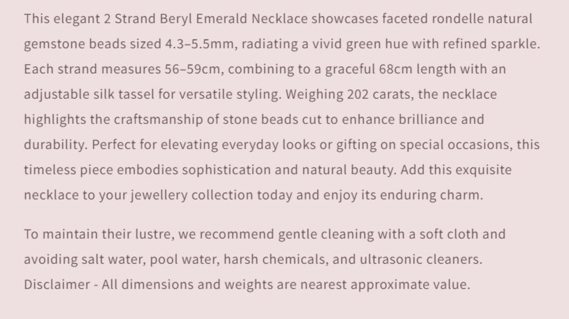 Text describing the product details of the gemstone beads , as seen on the Australian owned and trusted bead supplier, Melbourne Gemstone Beads.