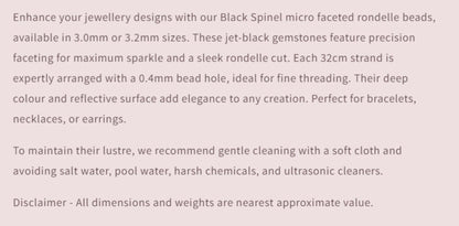 Text describing the product details of the gemstone beads , as seen on the Australian owned Melbourne Gemstone Beads shop.