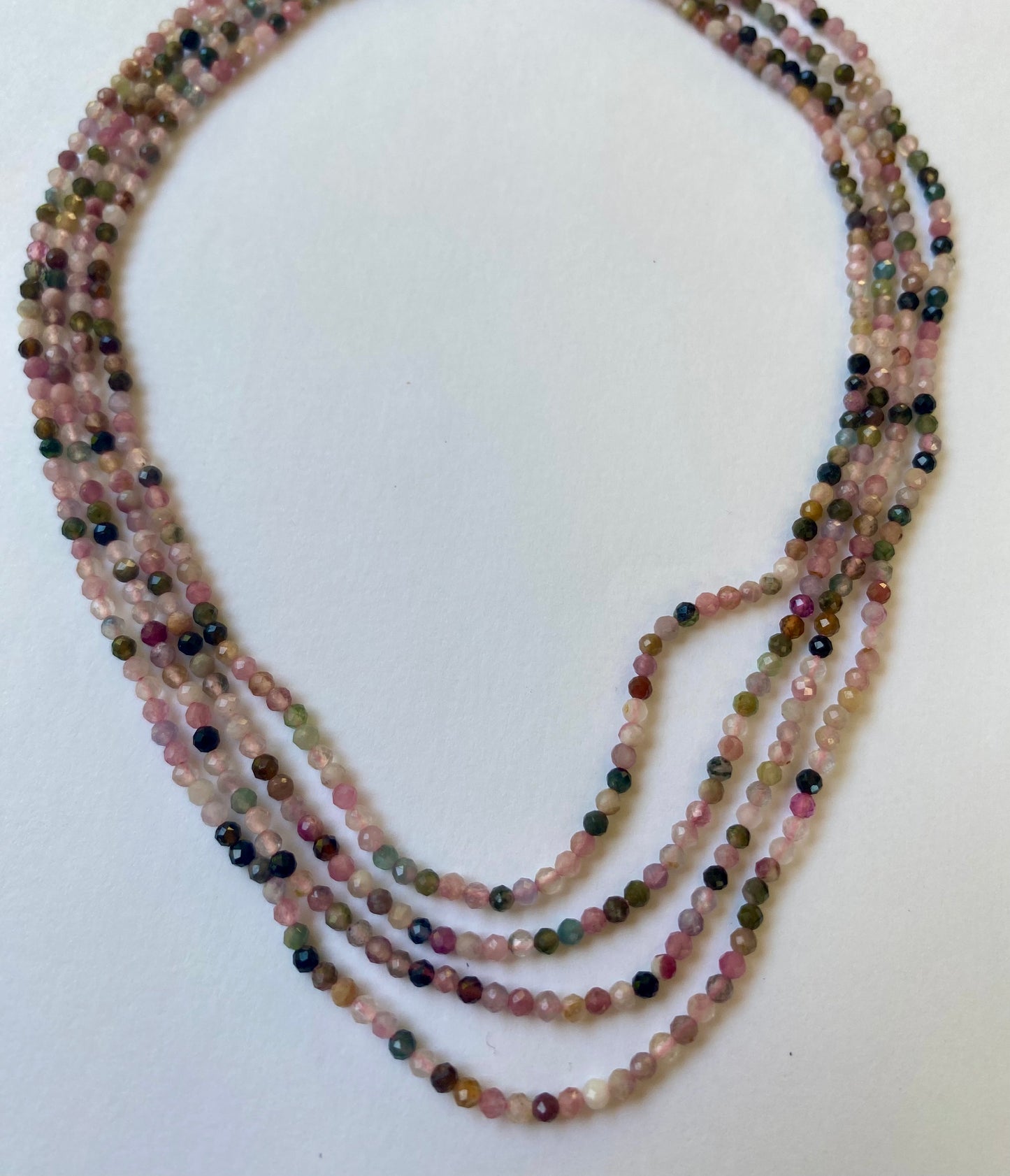 Tourmaline | Micro Faceted | 2-2.2mm Bead Size | 31cms Strand Length | 155 Beads