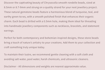 Text describing the product details of the gemstone beads , as seen on the Australian owned and trusted bead supplier, Melbourne Gemstone Beads.