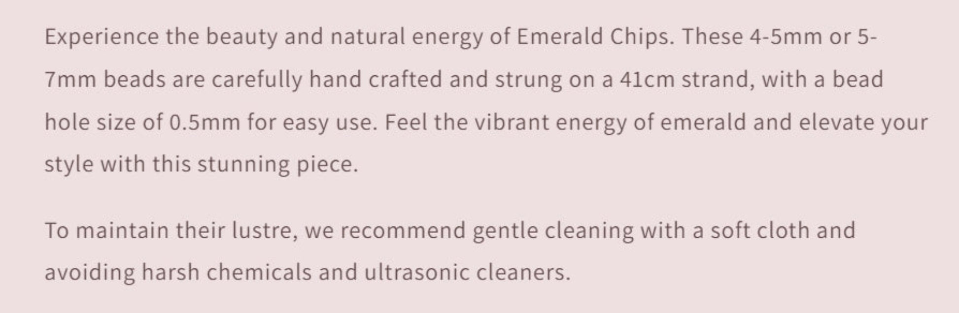 Text describing the product details of the gemstone beads , as seen on the Australian owned and trusted bead supplier, Melbourne Gemstone Beads.