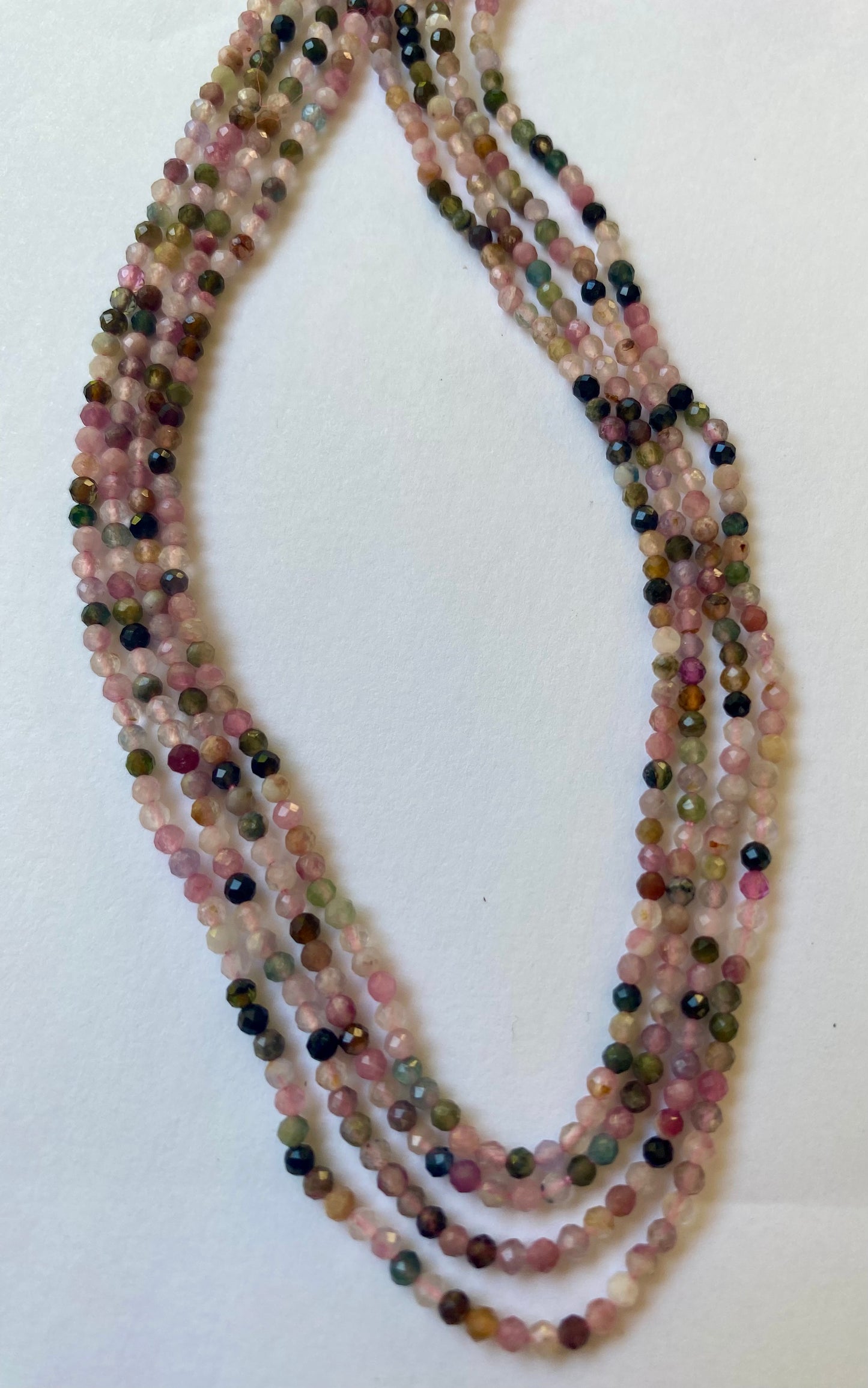 Tourmaline | Micro Faceted | 2-2.2mm Bead Size | 31cms Strand Length | 155 Beads