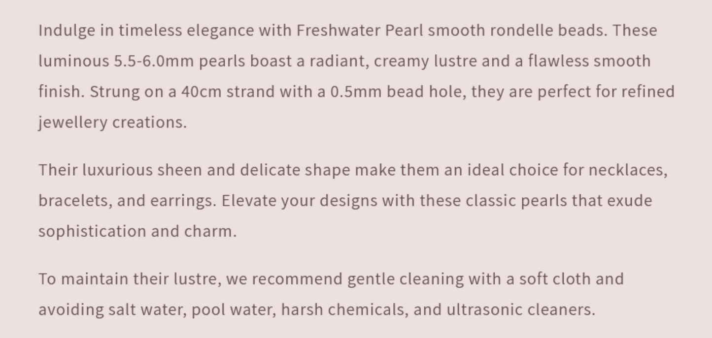 Text describing the product details of the gemstone beads, as seen on the Australian owned Melbourne Gemstone Beads shop.