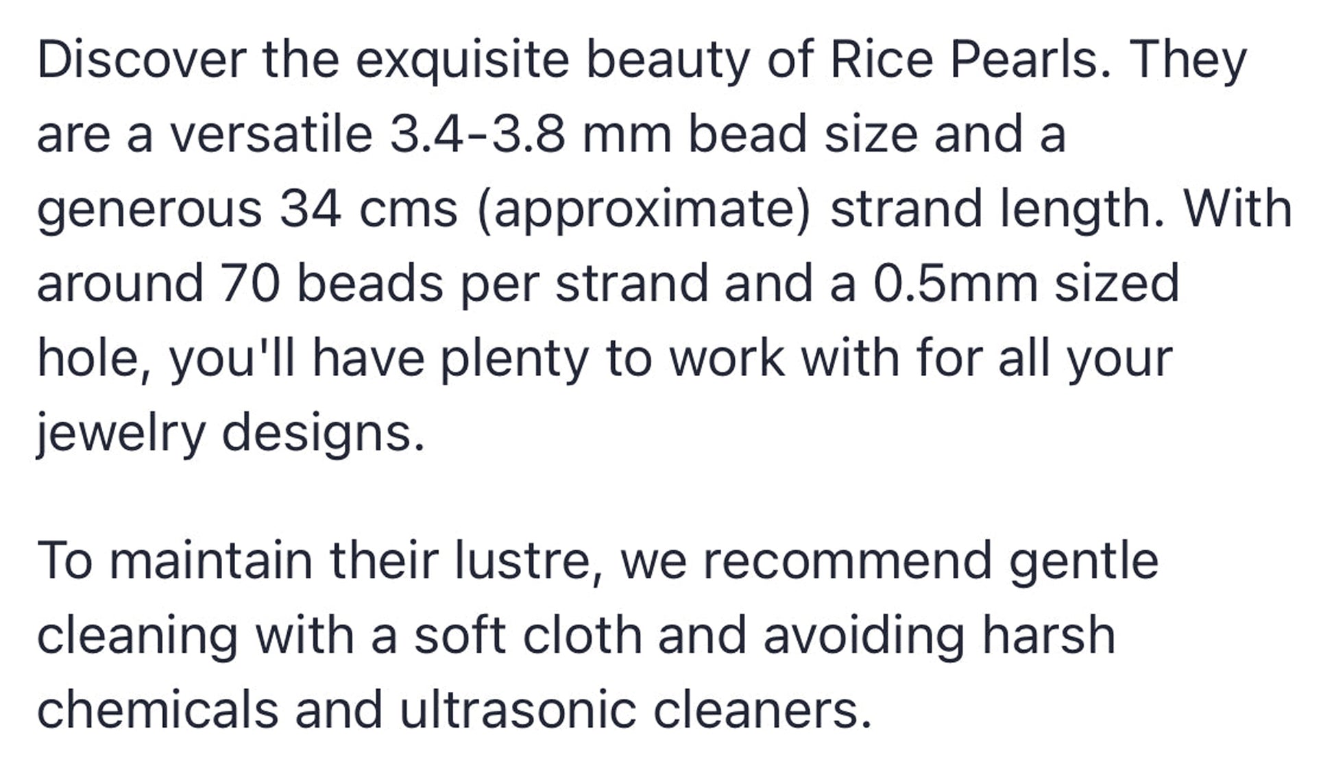 Text describing the product details of the gemstone beads , as seen on the Australian owned Melbourne Gemstone Beads shop.