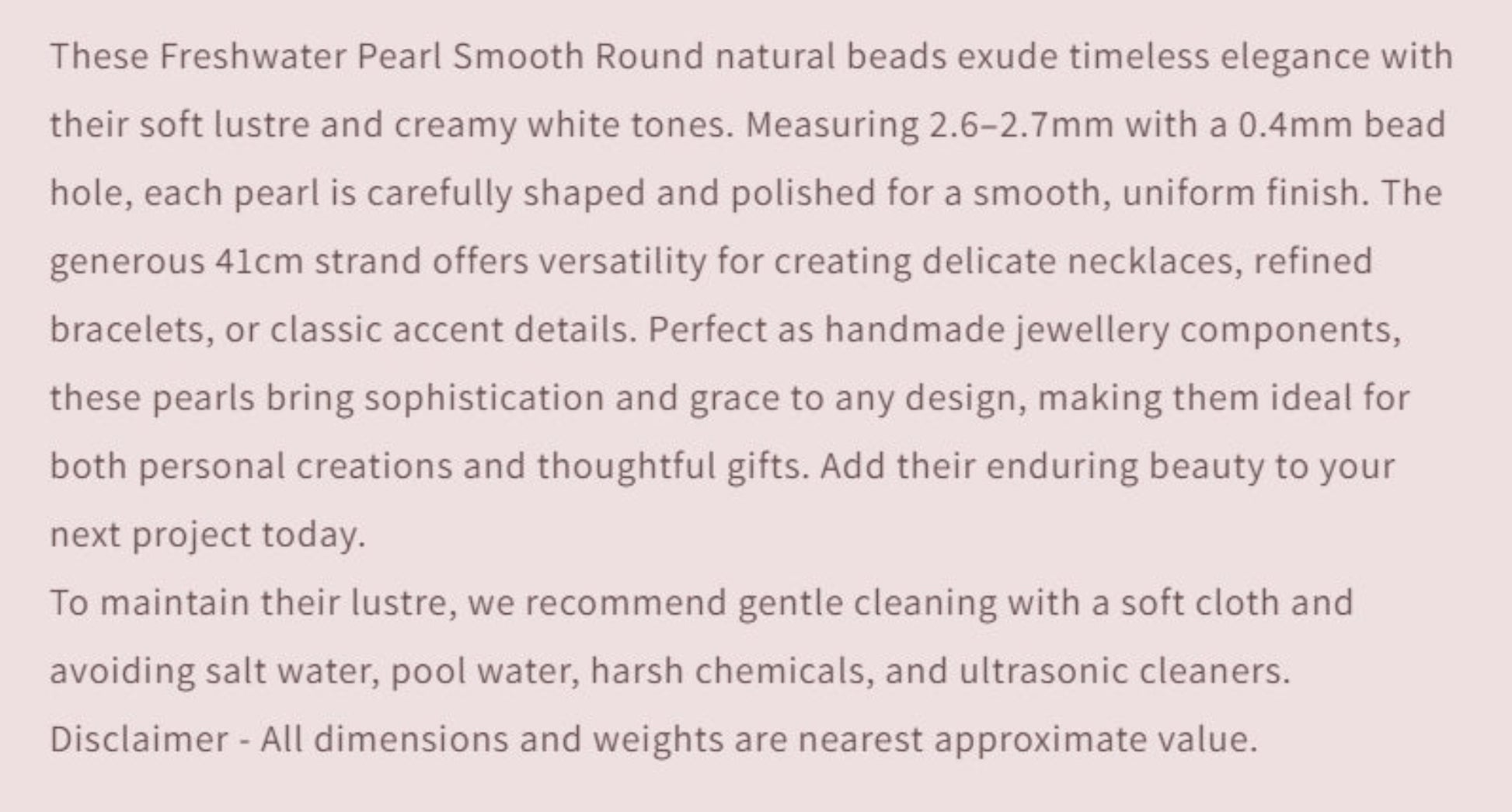 Text describing the product details of the gemstone beads , as seen on the Australian owned and trusted bead supplier, Melbourne Gemstone Beads.