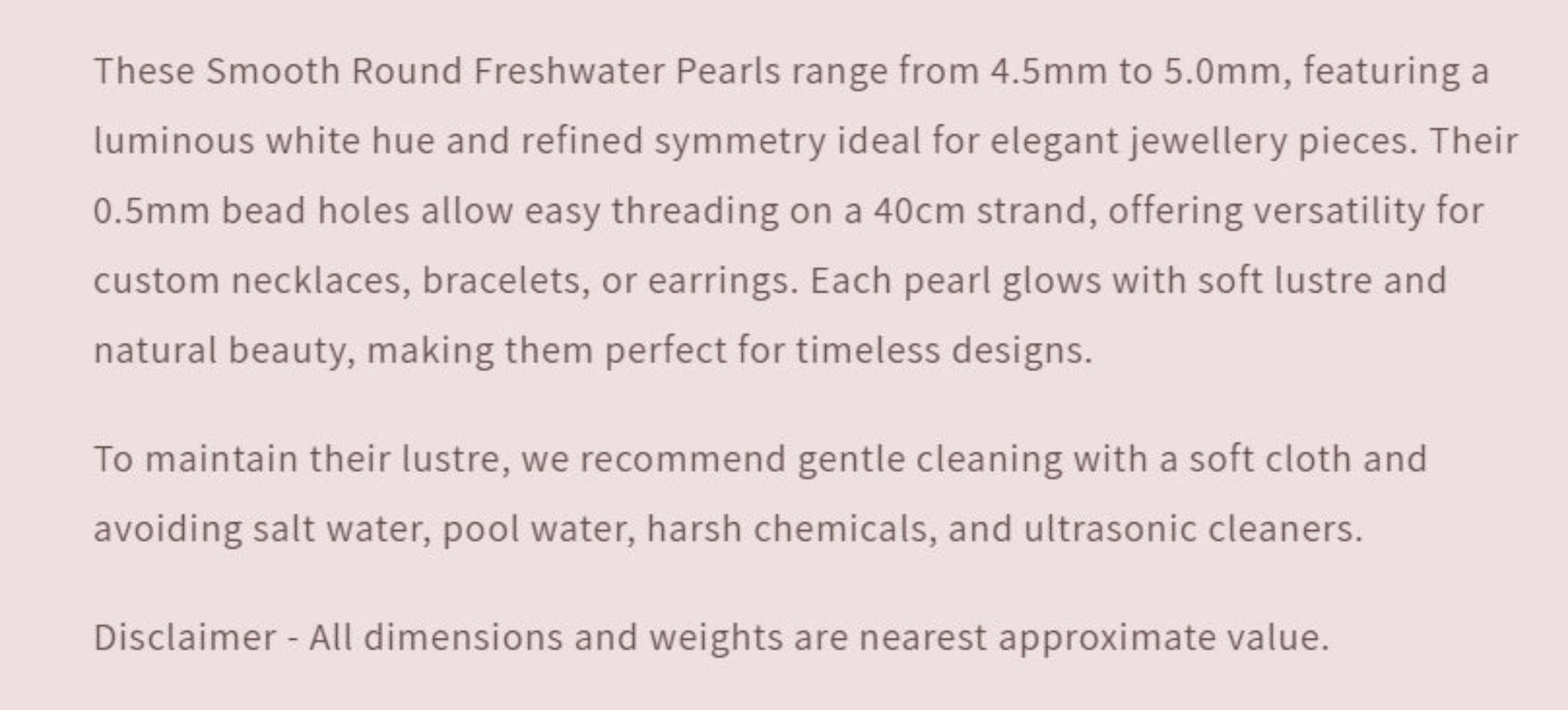 Text describing the product details of the gemstone beads , as seen on the Australian owned Melbourne Gemstone Beads shop.