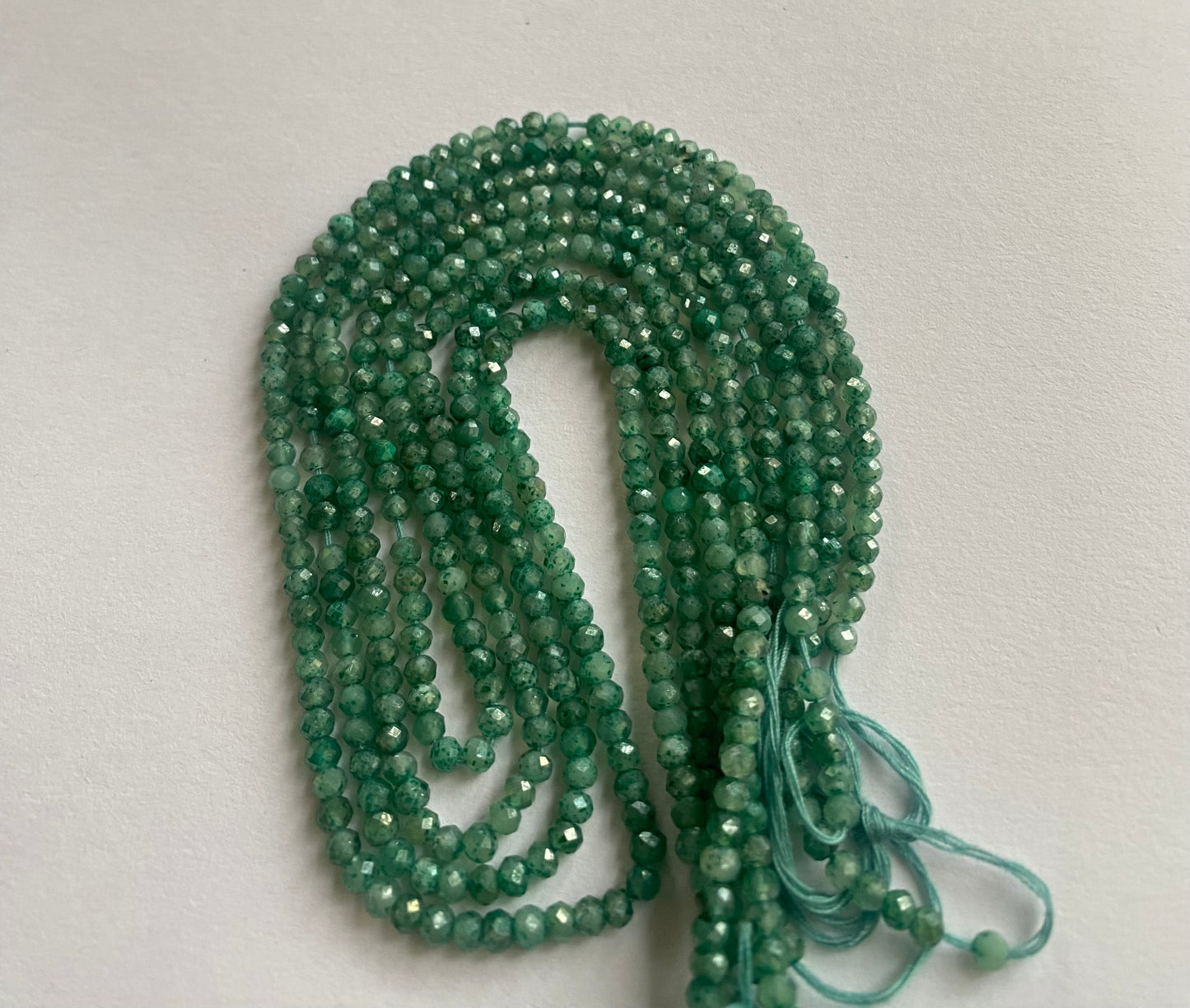 Amazonite | Faceted Rondelle | 3-3.5mm Bead Size | 32cm Strand Length