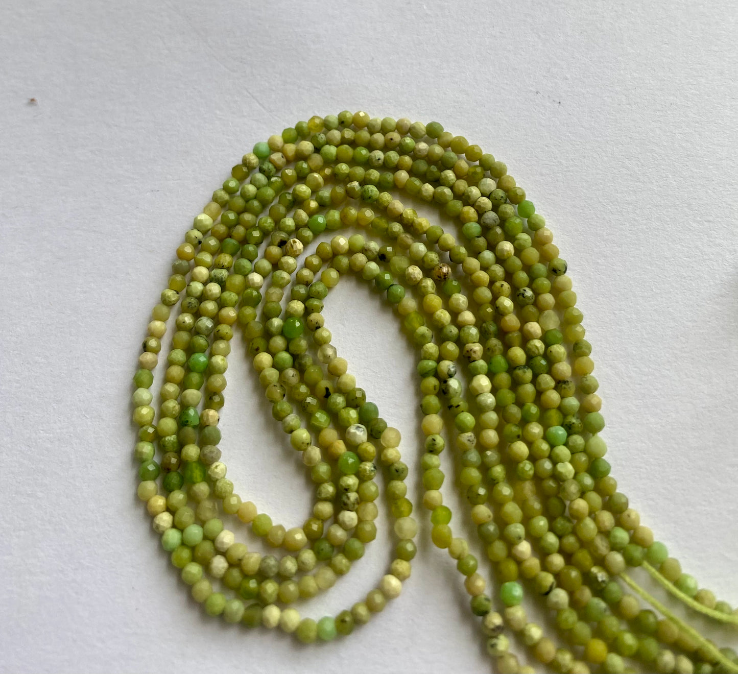 Green Opal | Faceted Rondelle | 2.5mm Bead Size | 32cm Strand Length