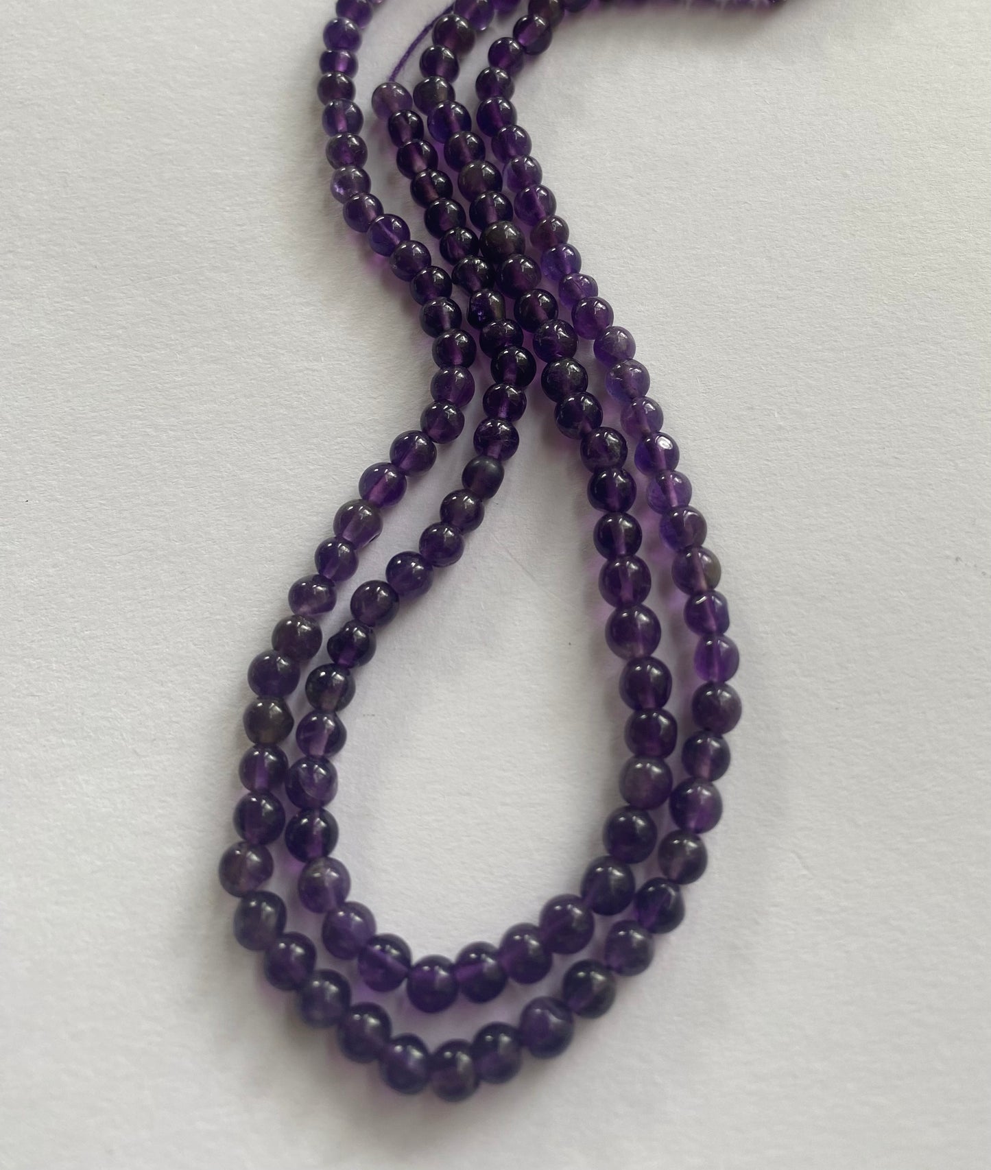 Amethyst | Smooth Round | 4.5mm Bead Size | 33cm Strand Length