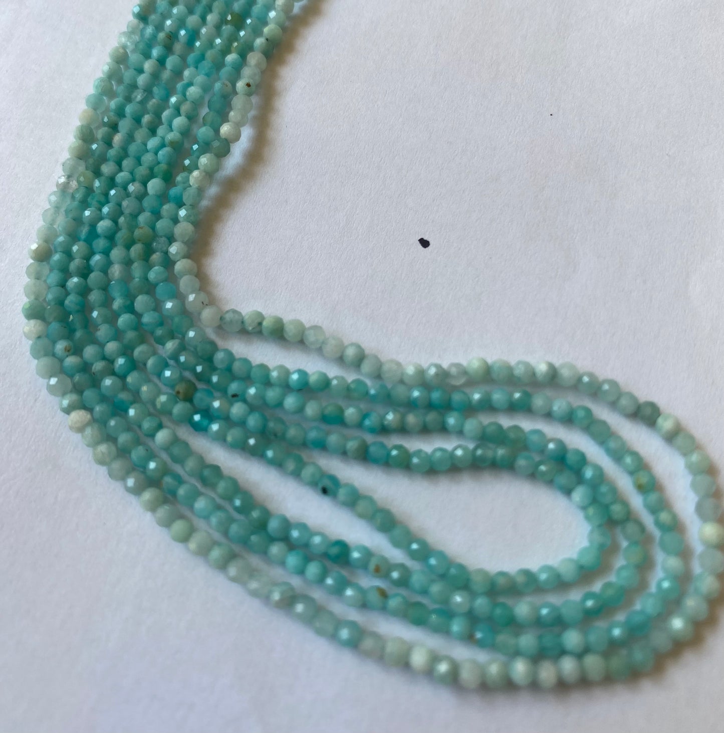 Amazonite | Faceted Rondelle | 2.2-2.5mm Bead Size | 32cm Strand Length