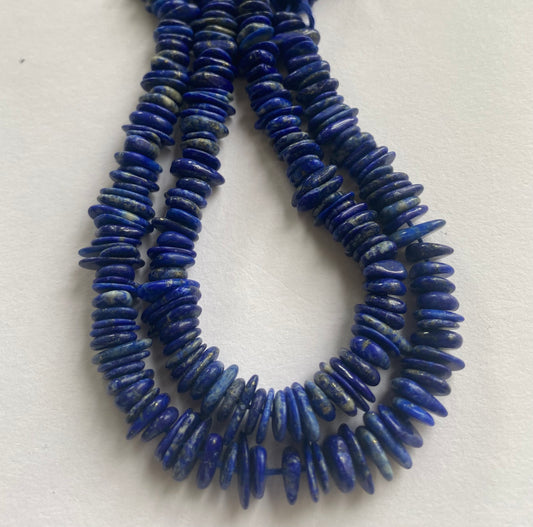 Lapis Heishi | Smooth Chips & Nuggets | 8-10mm Bead Size | 24cm Stand Length