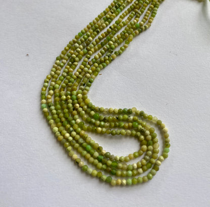 Green Opal | Faceted Rondelle | 2.5mm Bead Size | 32cm Strand Length