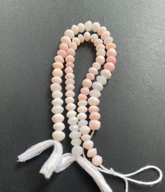 Pink Shaded Opal | Faceted Rondelle Beads | 17cm Strand Length