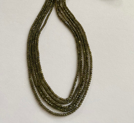 Cat's Eye | Faceted Rondelle | 2mm Bead Size | 33cm Bead Strand