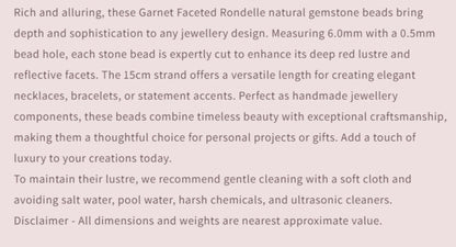 Text describing the product details of the gemstone beads , as seen on the Australian owned and trusted bead supplier, Melbourne Gemstone Beads.
