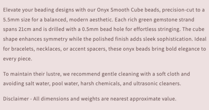Text describing the product details of the gemstone beads , as seen on the Australian owned Melbourne Gemstone Beads shop.