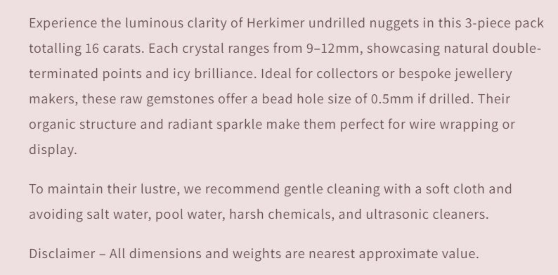 Text describing the product details of the gemstone beads , as seen on the Australian owned Melbourne Gemstone Beads shop.