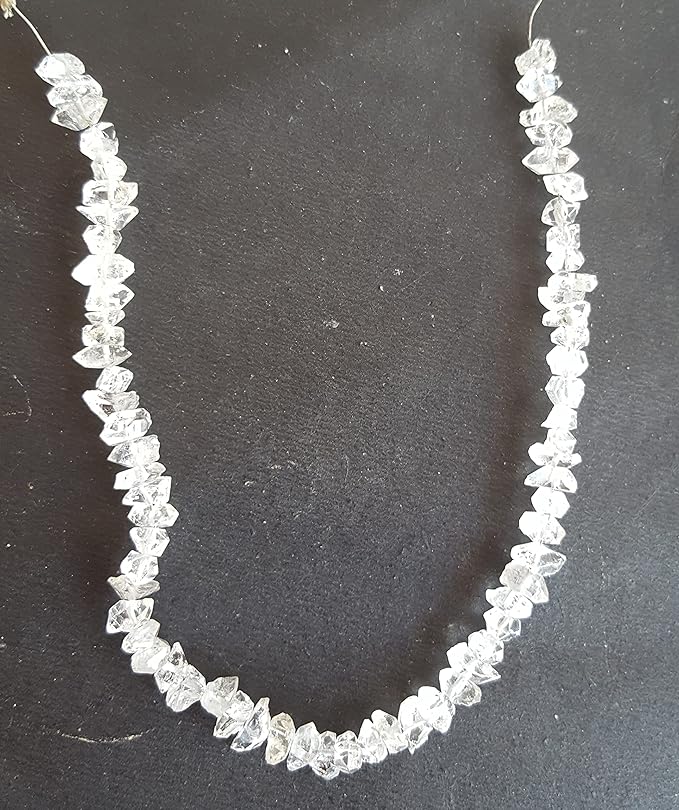 Clear Herkimer Diamond centrepiece, showcasing a unique and elegant shine.