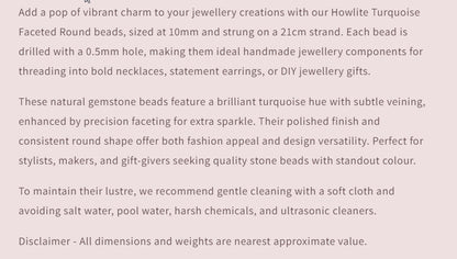 Text describing the product details of the gemstone beads , as seen on the Australian owned and trusted bead supplier, Melbourne Gemstone Beads.