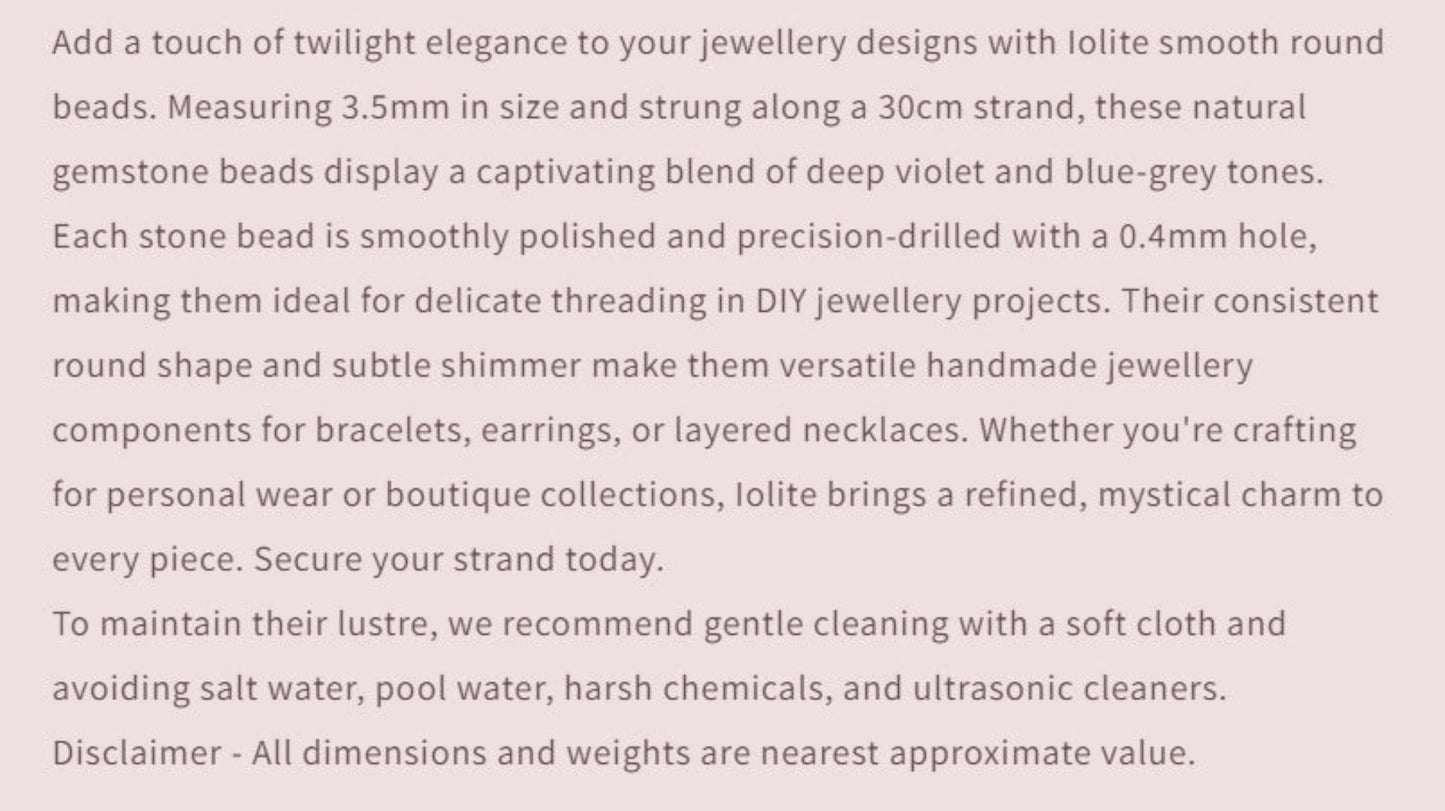 Text describing the product details of the gemstone beads , as seen on the Australian owned and trusted bead supplier, Melbourne Gemstone Beads.