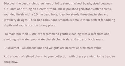 Text describing the product details of the gemstone beads , as seen on the Australian owned Melbourne Gemstone Beads shop