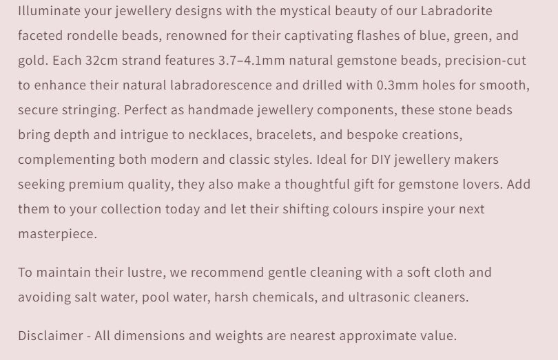 Text describing the product details of the pearls, as seen on the Australian owned and trusted bead supplier, Melbourne Gemstone Beads.