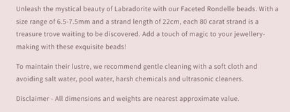 Text describing the product details of the gemstone beads , as seen on the Australian owned Melbourne Gemstone Beads shop.