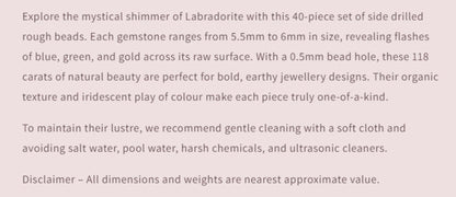 Text describing the product details of the gemstone beads , as seen on the Australian owned Melbourne Gemstone Beads shop.
